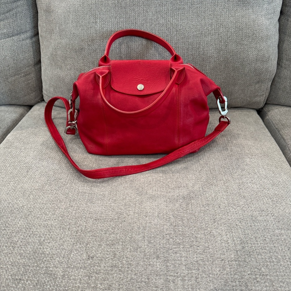 Longchamp Le Pliage Small Leather Tote Bag